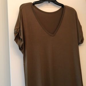 Olive green maxi dress
